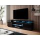 2. EVA TV-Schrank 180x40x52 schwarz/glänzend schwarz