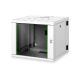 8. Digitus Unique 19" 9U 600x600 Wand-Netzwerkschrank, Glastür, grau, segmentiert, faltbar, 100 kg