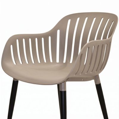 3. Balkonmöbel-Set, bestehend aus Tisch und 2 Stühlen, beige