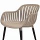 3. Balkonmöbel-Set, bestehend aus Tisch und 2 Stühlen, beige
