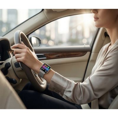 17. Smartwatch Gravity Silbernes Armband + Armband GT44-4