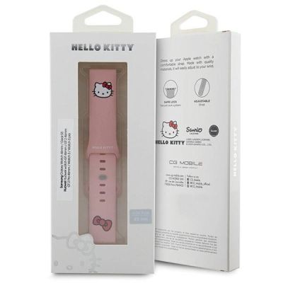 4. Hello Kitty Silikon-Katzenkopf-Universalband 22 mm – Rosa