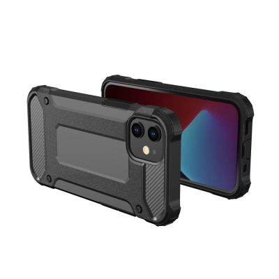 2. Hybrid Armor robuste TPU/PC Panzer Handyhülle Hard Case für iPhone 12 Pro Max schwarz