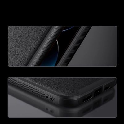 13. Nillkin CamShield Leather S Case iPhone 14 Pro Max Hülle mit Kameraabdeckung schwarz