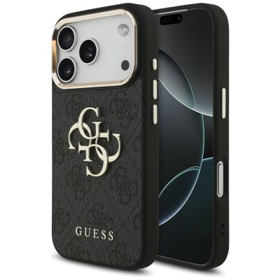 Guess 4G Big 4G Classic Logo Hülle für iPhone 17 Pro / 18 Pro – Schwarz und Gold