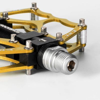 2. Rockbros JT201012LG 2010-12L Aluminium-Plattformpedale für Fahrräder – Gold
