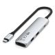 3. Satechi 4-in-1 USB-C Slim Multiport Adapter 4K - Aluminium-Adapter für USB-C Mobilgeräte (USB-C, 4K HDMI, 2x USB-A) (Silber)