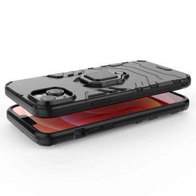 4. Ring Armor Hülle für iPhone 14 Plus gepanzerte Hülle magnetischer Haltering schwarz