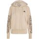 2. adidas Damen-Kapuzenpullover mit durchgehendem Reißverschluss, Animal-Print, 3-Streifen, Beige KH1547