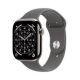 Apple Watch Series 11 GPS + Cellular 42 mm Gehäuse aus Natur-Titan mit steingrauem Sportarmband – M/L