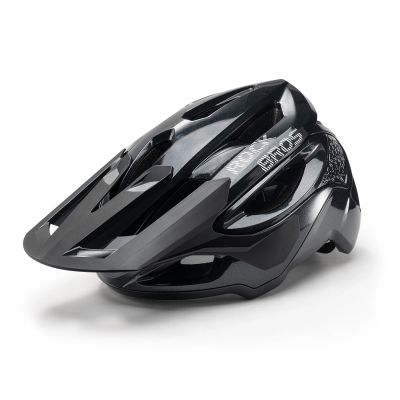 Rockbros LK-99 Mountainbike-Helm mit verstellbarem Visier und Magnetverschluss, Größe 58–62 cm – Schwarz
