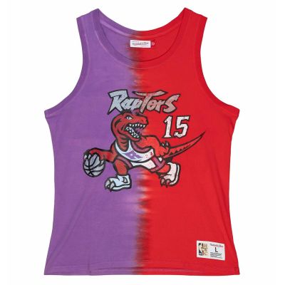 Mitchell & Ness NBA Toronto Raptors Vince Carter Tanktop aus Baumwolle mit Batikmuster - TTNK3206-TRAYYVCAPRRD