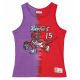 Mitchell & Ness NBA Toronto Raptors Vince Carter Tanktop aus Baumwolle mit Batikmuster - TTNK3206-TRAYYVCAPRRD