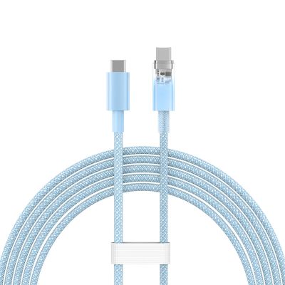 2. Baseus Explorer 100W USB-C - USB-C-Kabel mit intelligentem Temperatursensor 2m - Blau