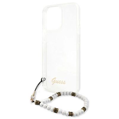 6. Guess GUHCP13LKPSWH iPhone 13 Pro / 13 6.1" Transparentes Hardcase White Pearl
