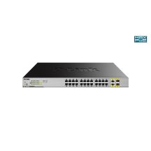 D-Link DGS-1026MP Netzwerkkarte, unmanaged Gigabit Ethernet (10/100/1000) mit PoE-Unterstützung, Schwarz, Grau