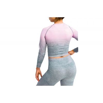 2. GymHero Ombre Rushguard Langarmshirt LONG-MILKSHAKE Pink L