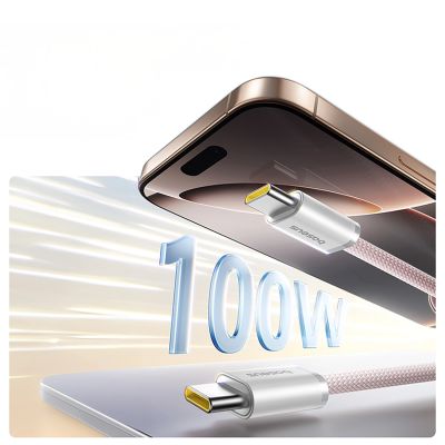 7. Baseus Dynamic 4 Pro 100W USB-C - USB-C-Kabel 1m - Pink