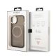 8. Guess Gold Outline Translucent MagSafe Hülle für iPhone 13 – Schwarz