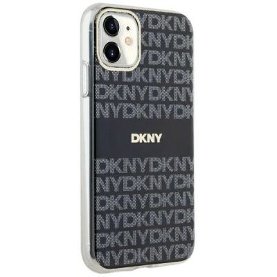 3. DKNY IML Mono & Stripe MagSafe Hülle für iPhone 11 / Xr – Schwarz