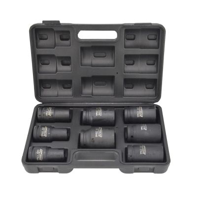 AWTOOLS Schlagschrauber-Steckschlüsselsatz 3/4" 8-teilig/17-38 mm/ Lange schwarze Linie