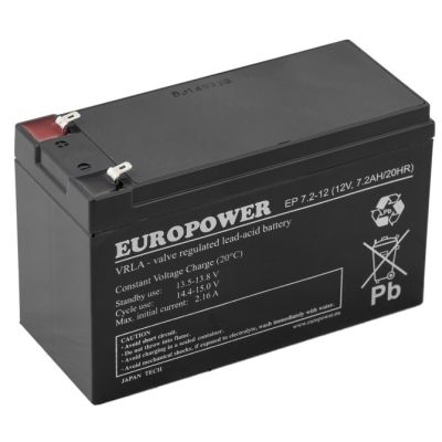 Europower AGM-Batterie | EP 7.2-12 12V / 7,2Ah
