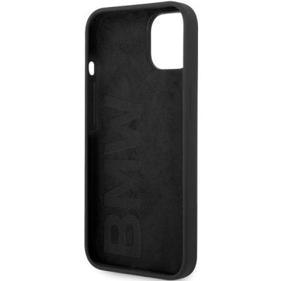 7. BMW BMHMP14SSILBK2 Hülle für iPhone 14 – schwarz Signature Liquid Silicone MagSafe