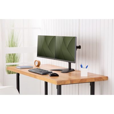 35. DIGITUS DOPPEL-TISCHSTÄNDER 2XLCD MAX. 32" MAX. 2X 8KG NEIGUNGS- UND DREHBAR SCHNELLVERSCHLUSS DA-90401