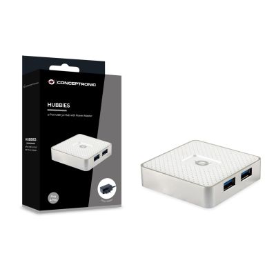 2. Conceptronic HUBBIES03W USB 3.2 Gen 1 (3.1 Gen 1) Micro-B Hubs, 5000 Mbit/s, Weiß