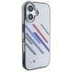 4. BMW Motorsport IML Random Stripes Hülle für iPhone 16 Plus – Grau
