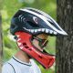 2. Rockbros TT-32006 Shark Kinderfahrradhelm mit abnehmbarem Kinnschutz, Größe S (48-52) – Schwarz