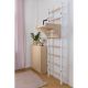 17. Turn-Wandbarren aus Holz und Metall mit 4 Griffen und passender Holzbank, 211 W