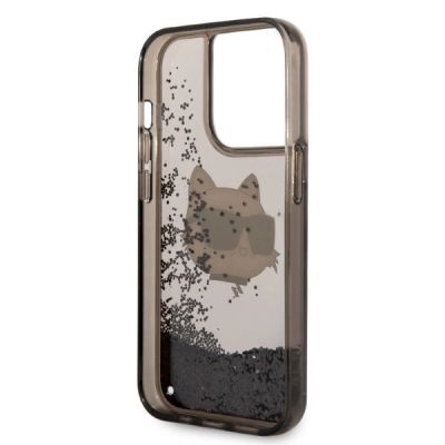 7. Karl Lagerfeld KLHCP14XLNCHCK iPhone 14 Pro Max 6,7" schwarz/schwarz Hardcase Glitter Choupette Head