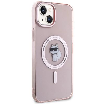 4. Karl Lagerfeld IML Choupette MagSafe Hülle für iPhone 15 Plus – Rosa