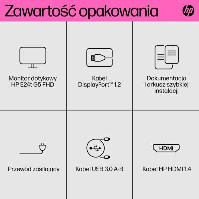 7. HP E24t G5 FHD Touchscreen-Monitor