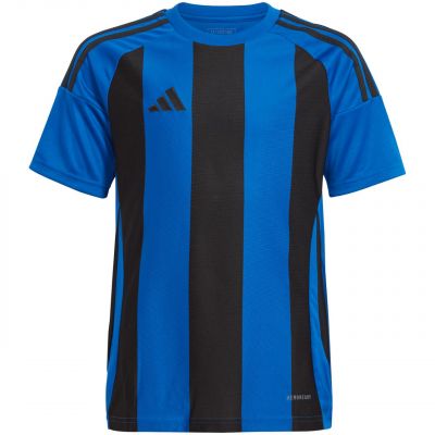 Kinder-Fußballtrikot adidas Striped 24 Jersey blau-schwarz IW2136