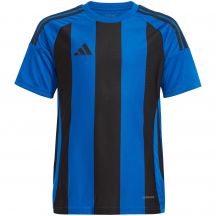 Kinder-Fußballtrikot adidas Striped 24 Jersey blau-schwarz IW2136