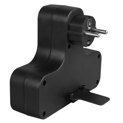 3. MACLEAN Vierfachsteckdose mit Schalter, Stabilisierungsfuß, Typ E, 2 x 2,5 A, 2 x 16 A MCE224 E/B
