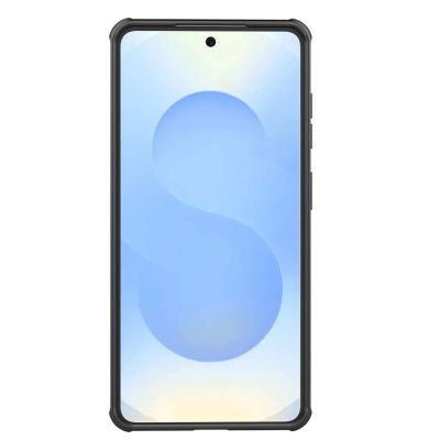 6. Nillkin Super Frosted Shield Pro Magnetische Hülle, kompatibel mit MagSafe für Samsung Galaxy S26 – Transparent Schwarz