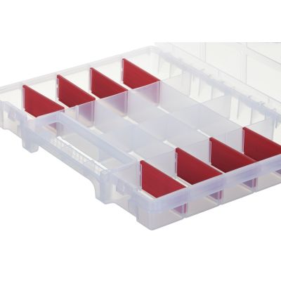 4. Stapelbarer Werkzeugkasten mit 3 Organizerfächern