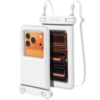 4. Tech-Protect UWC7 6,9" wasserdichte Hülle - Weiß