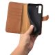 10. iCarer Haitang Leder Wallet Case Ledertasche für Samsung Galaxy S22+ (S22 Plus) Wallet Case Cover Braun (AKSM05BN)