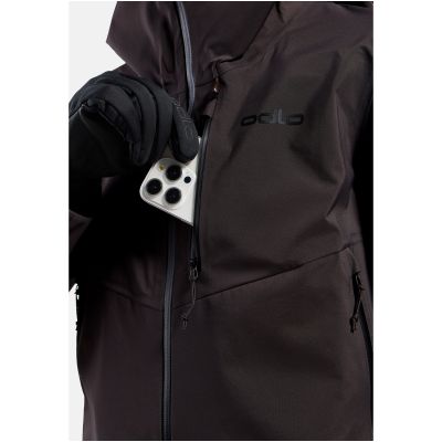 3. Damen-Regenjacke Odlo X-ALP 3L Jacket Hardshell, braun