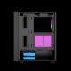 9. GEMBIRD FORNAX 4000 MIDI-TOWER-CASE (2x USB 3.0, 1x USB 2.0, HD-Audio, Seitenwand aus Glas, ARGB-Hintergrundbeleuchtung) SCHWARZ