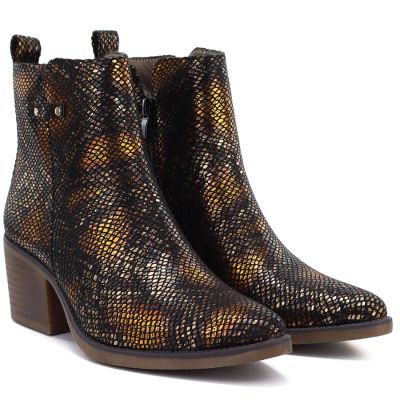 4. Schwarze Damen-Cowboystiefel aus Schlangenleder, Modell M.Daszyński SA261-1