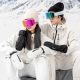 4. Qunature Skihandschuhe in voller Länge, Größe L – Schwarz