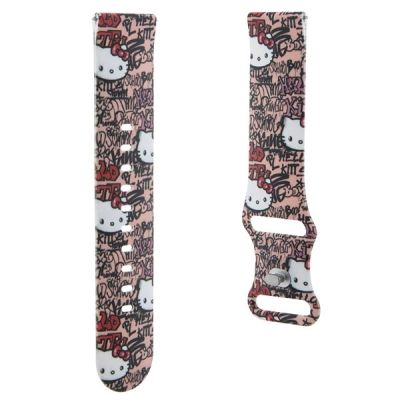 3. Hello Kitty Silikon-Tags, Graffiti-Armband, universal, 22 mm – Rosa