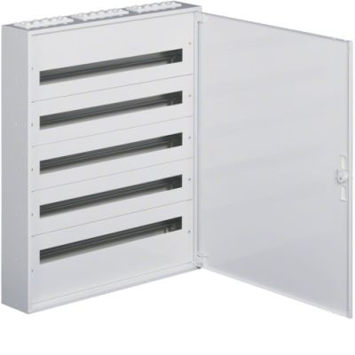 2. Hager fw2 Aufputz-Verteilerkasten mit PE/N-Anschlüssen 5R/180M (5x36) Schutzklasse I IP30