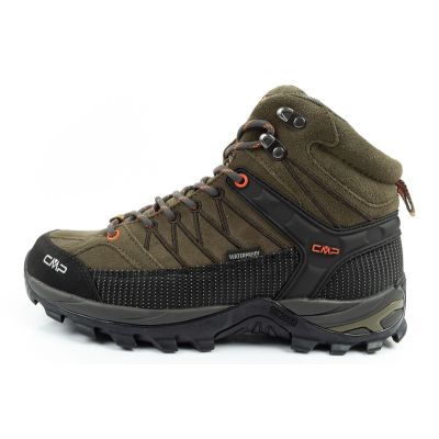 2. CMP Rigel Herren Trekkingschuhe Leder strapazierfähig wasserdicht knöchelhoch oliv