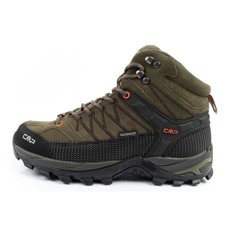 2. CMP Rigel Herren Trekkingschuhe Leder strapazierfähig wasserdicht knöchelhoch oliv